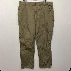 Carhartt Men Loose Original Fit Cargo Carpenter Pants Size 44x34 Beige B330 -5